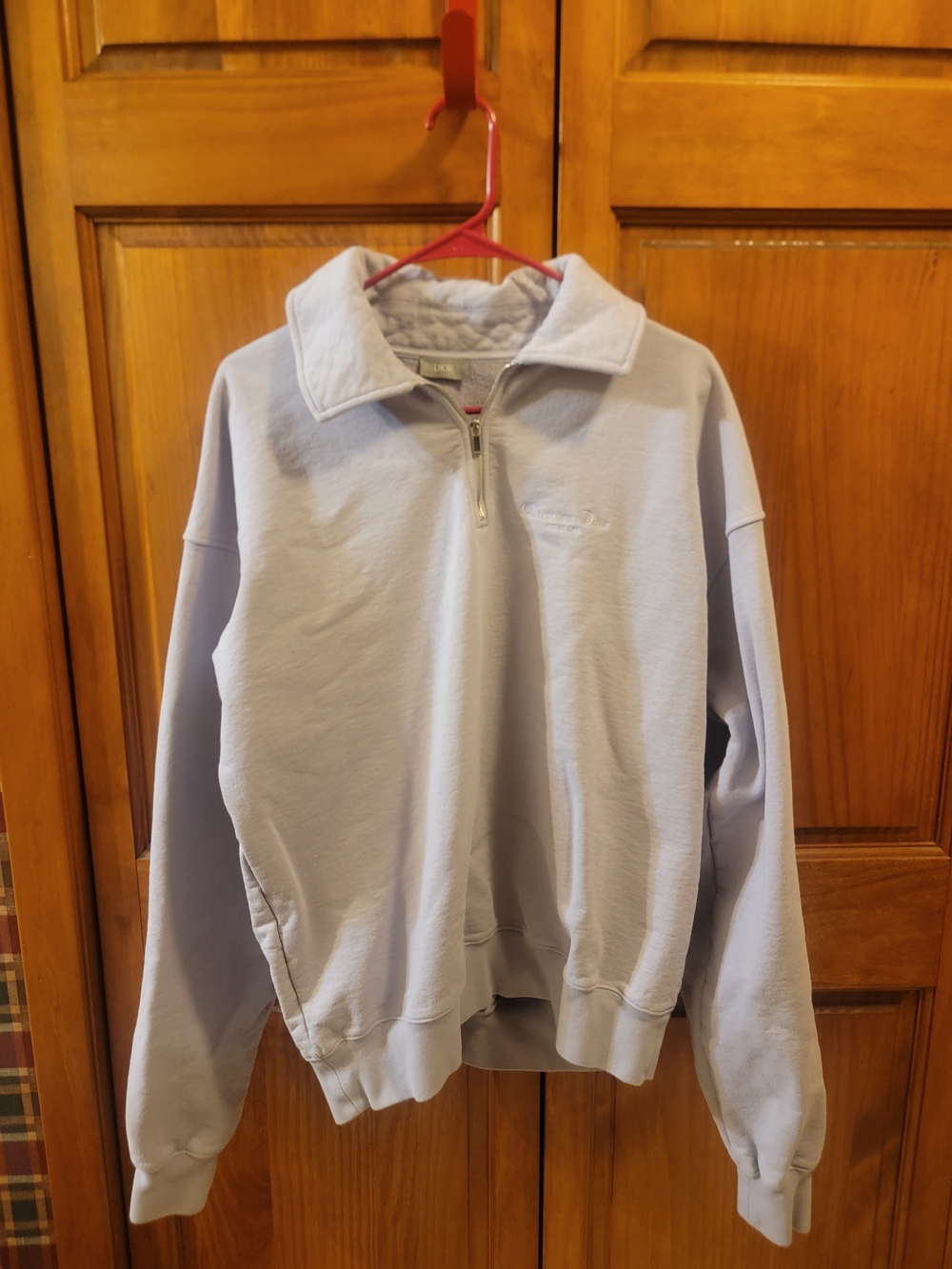 Dior Men's Light Lavender Half-Zip Sweater